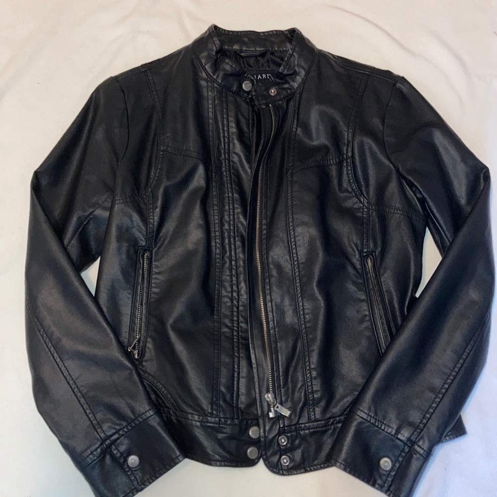 Black leather jacket